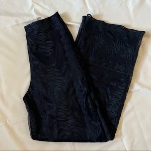 Sami sheers Embroidery tulle pants black